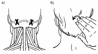 Рис. 11. Точечный массаж затылка
